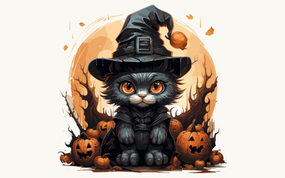 Download Cat with Halloween Elements - Halloween elements Collection