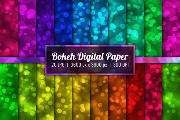 Download Bokeh Background Digital Paper Set-34 - Background digital paper set Collection