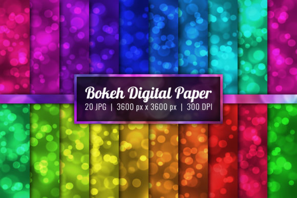 Download Bokeh Background Digital Paper Set-35 - Background digital paper set Collection