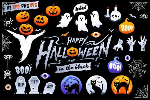 Download Halloween Elements in the Black to Png - Halloween elements Collection