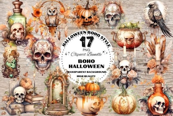 Download Boho Style Halloween Elements - Halloween elements Collection