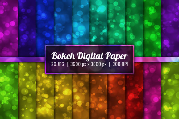 Download Bokeh Background Digital Paper Set-31 - Background digital paper set Collection