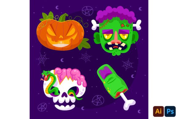 Download Flat Halloween Elements Collection - Halloween elements Collection