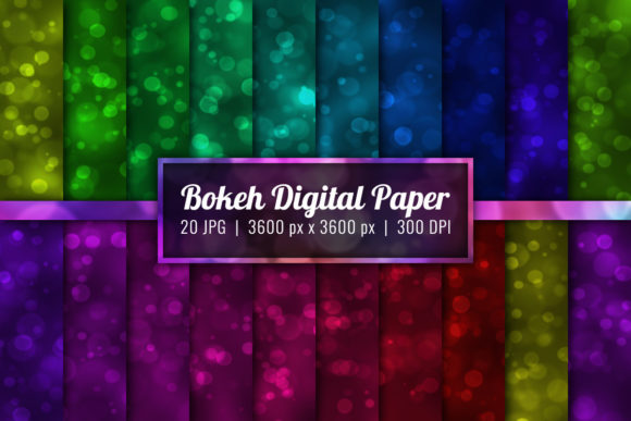 Download Bokeh Background Digital Paper Set-32 - Background digital paper set Collection