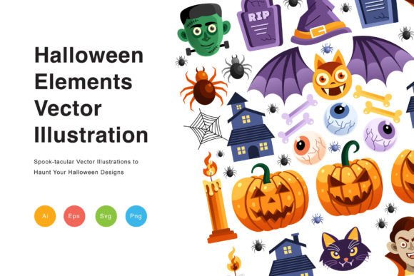 Download Halloween Elements Vector Illustration - Halloween elements Collection