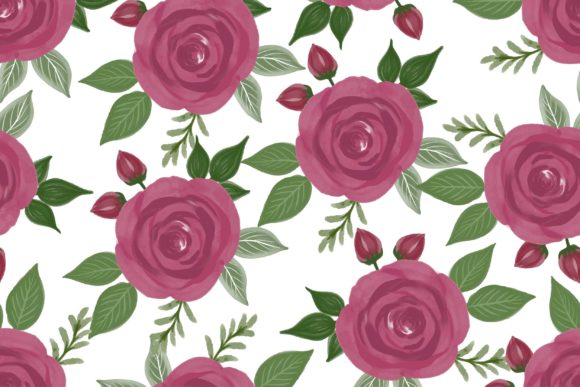Download Red Roses Seamless Pattern for Fabric - Seamless pattern for fabric Collection