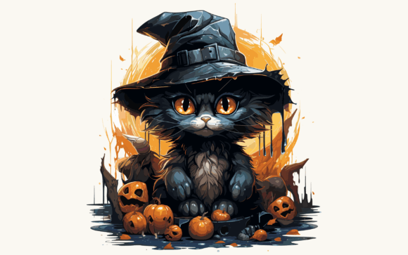 Download Cat with Halloween Elements - Halloween elements Collection