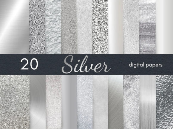 Download Silver Digital Papers. Metallic Textures - Texture Collection