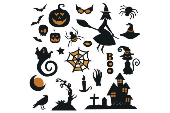 Download Set of Halloween Elements Vector Art - Halloween elements Collection
